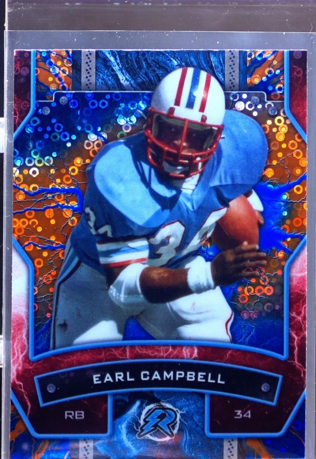 2024 Topps Resurgence Earl Campbell Blue & Orange Spark #40 Oilers