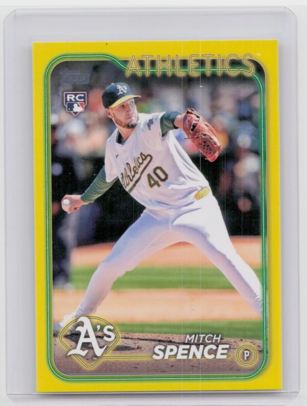 2024 Topps Update Mitch Spence Yellow #US28 Athletics