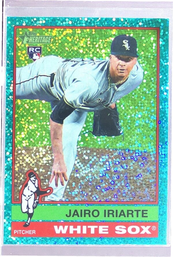 2025 Heritage Jairo Iriarte Chrome Aqua Sparkle Refractor RC #385 Sox