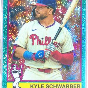 2025 Heritage Kyle Schwarber Chrome Aqua Sparkle Refractor #480 Phillies