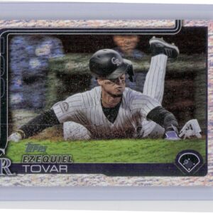 2025 Topps Ezequiel Tovar Silver Crackle Foilboard #343 Rockies