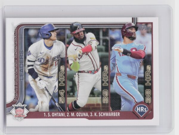 2025 Topps National League Leaders HR (Shohei Ohtani / Marcell Ozuna / Kyle Schw