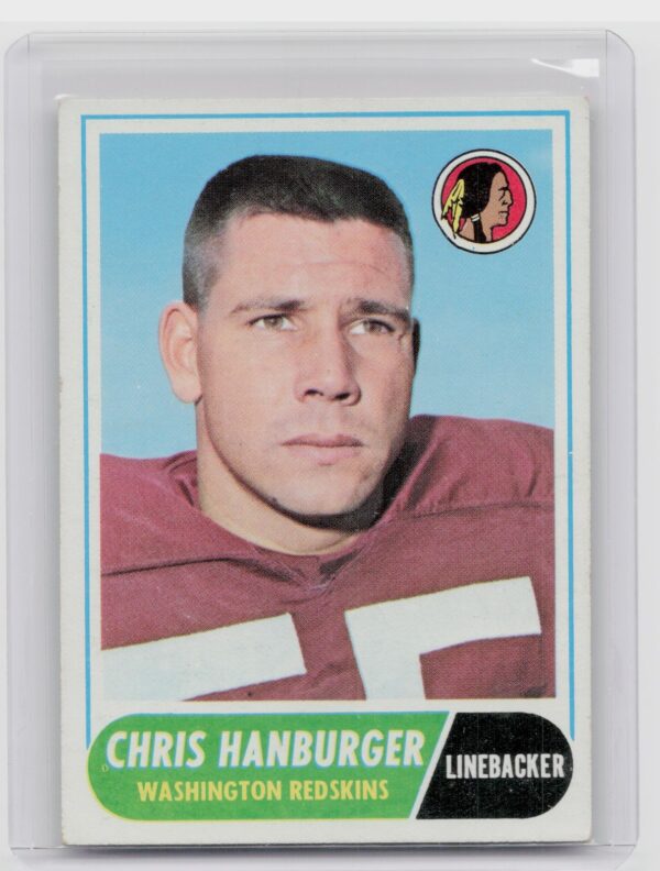 1968 Topps Chris Hanburger #62 Redskins