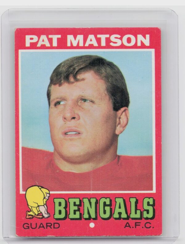 1971 Topps Pat Matson RC #72 Bengals