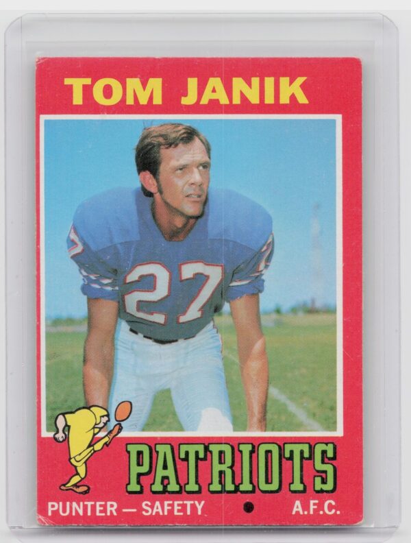 1971 Topps Tom Janik #82 Patriots