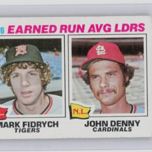 1977 Topps 1976 ERA Leaders (Mark Fidrych / John Denny) #7 Cardinals
