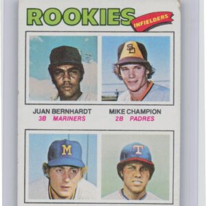 1977 Topps 1977 Rookie Infielders (Juan Bernhardt / Mike Champion / Jim Gantner