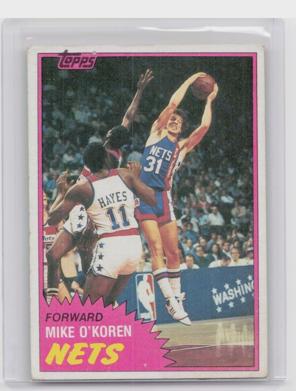 1981-82 Topps Mike O'Koren RC #E81 Nets
