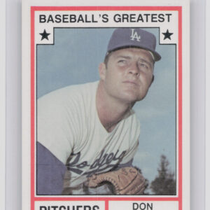 1982 TCMA Baseball's Greatest Pitchers (White Back) Don Drysdale #14 Dodgers