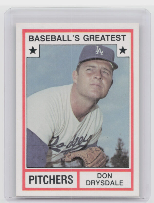 1982 TCMA Baseball's Greatest Pitchers (White Back) Don Drysdale #14 Dodgers