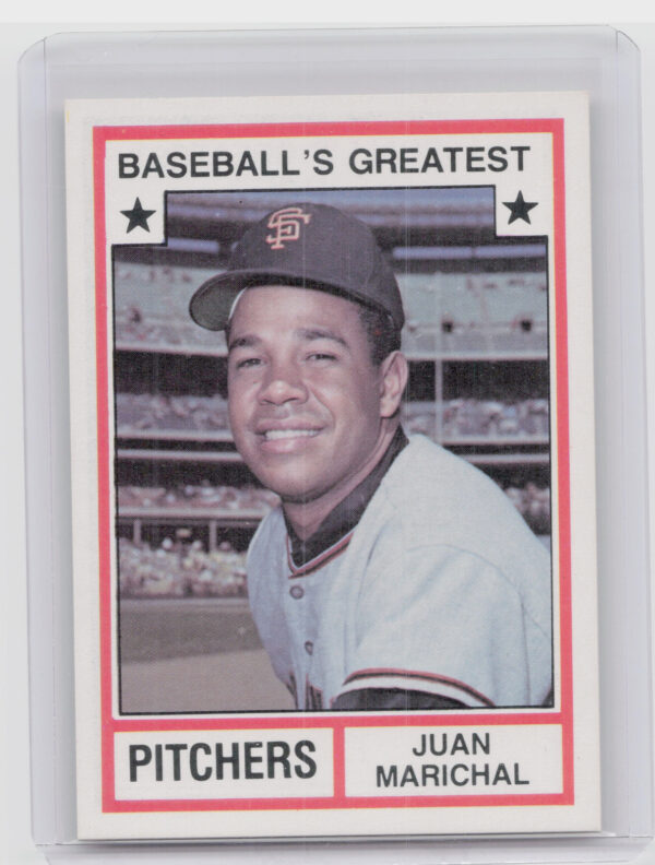 1982 TCMA Baseball's Greatest Pitchers (White Back) Juan Marichal #9 Giants