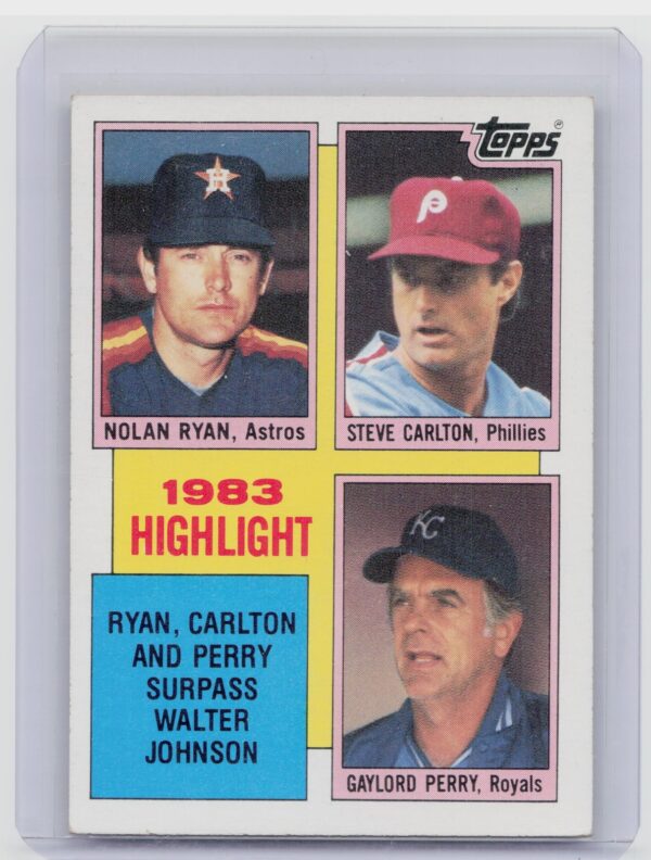 1984 Topps Nolan Ryan / Steve Carlton / Gaylord Perry #4 Royals