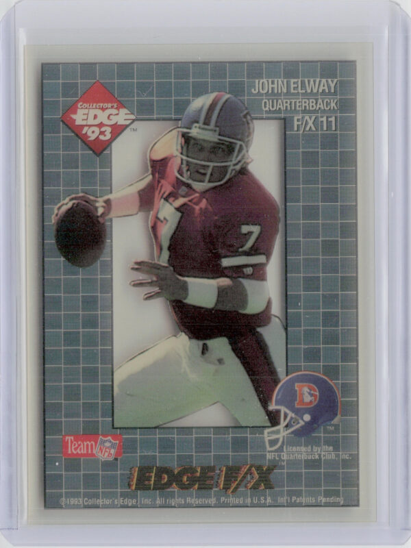 1993 Collector's Edge John Elway #F/X11 Broncos Edge F/X