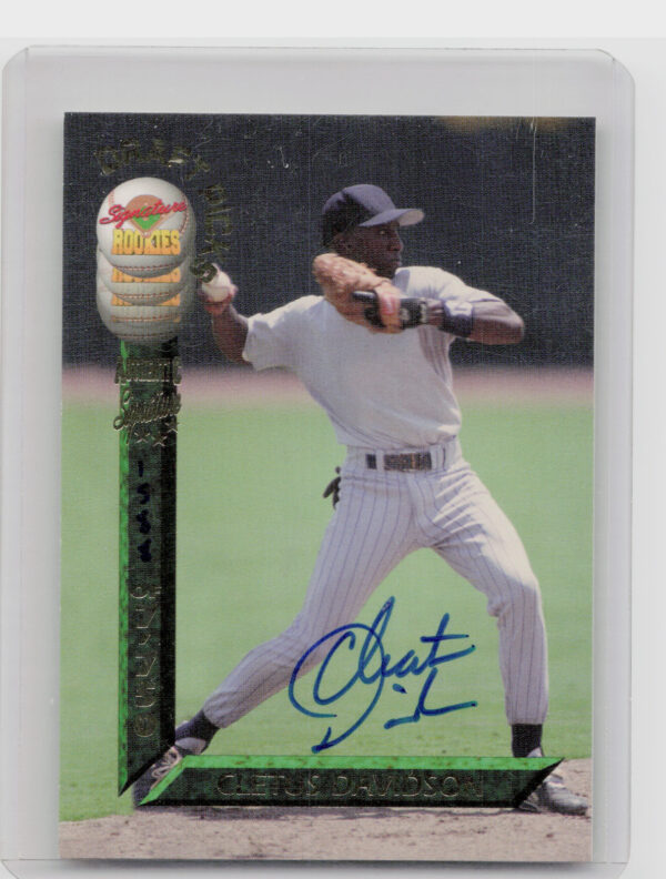 1994 Signature Rookies Draft Picks Cletus Davidson AU SN7750 #37 Twins Signature