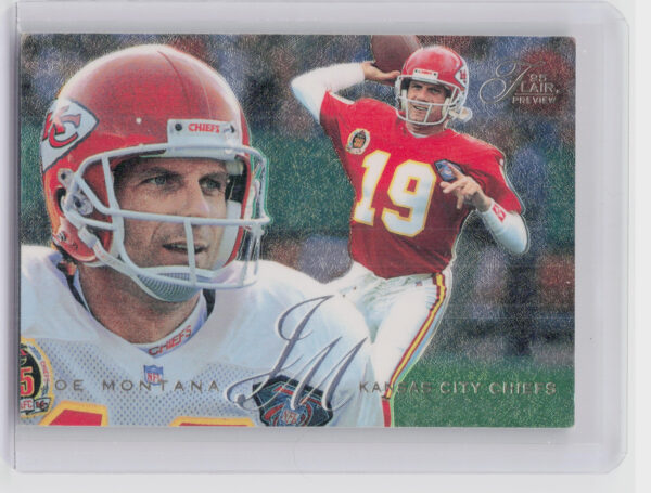 1995 Fleer Joe Montana #15 Chiefs Flair Preview
