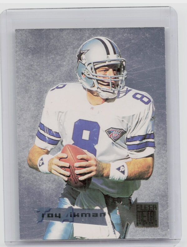 1995 Fleer Metal Troy Aikman #1 Cowboys Silver Flashers
