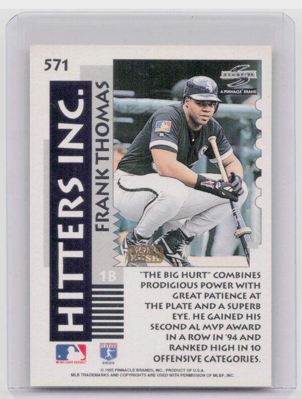 1995 Score Frank Thomas Gold Rush #571 Sox - Image 3