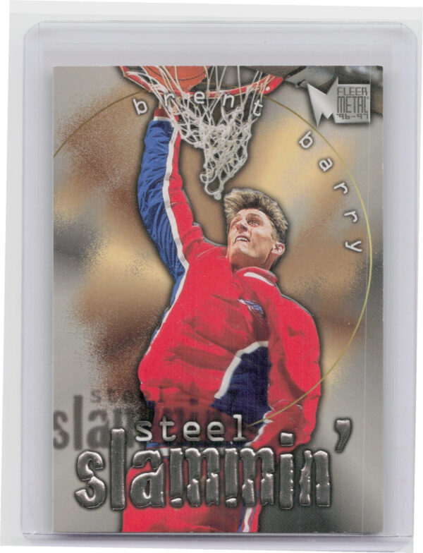 1996-97 Metal Brent Barry #1 Clippers Steel Slammin'