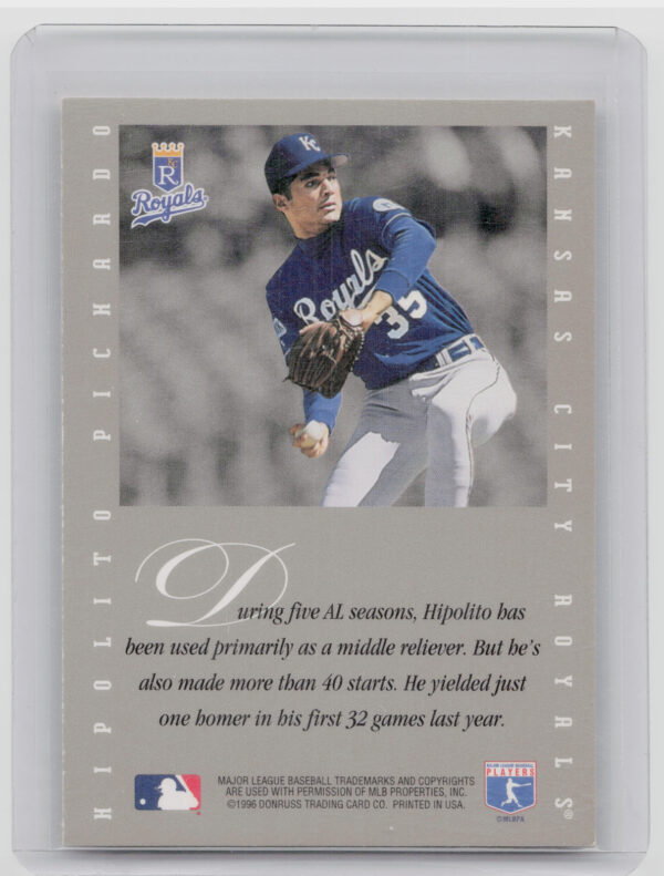 1996 Leaf Signature Series Hipolito Pichardo AU #NNO Royals Extended Series Auto - Image 3