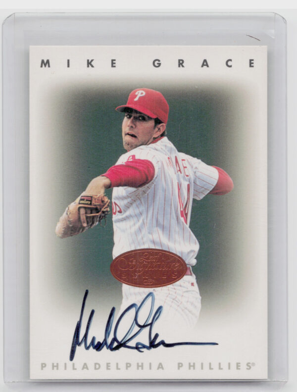 1996 Leaf Signature Series Mike Grace AU #NNO Phillies Autographs Silver