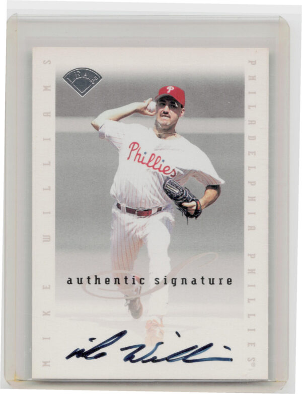 1996 Leaf Signature Series Mike Williams AU #NNO Phillies Extended Series Autogr