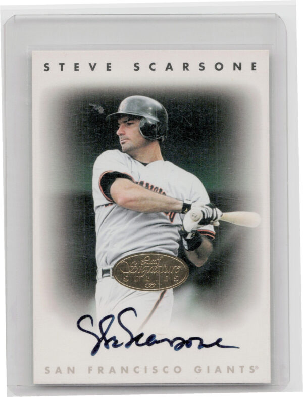 1996 Leaf Signature Series Steve Scarsone AU #NNO Giants Autographs Gold