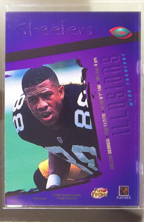 1996 Playoff Illusions Andre Hastings #26 Steelers - Image 3