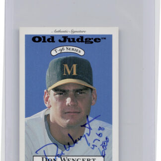 1996 Signature Rookies Old Judge Don Wengert AU SN6000 #36 Stars Signatures