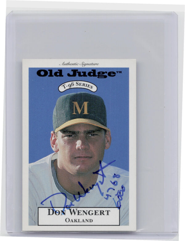 1996 Signature Rookies Old Judge Don Wengert AU SN6000 #36 Stars Signatures