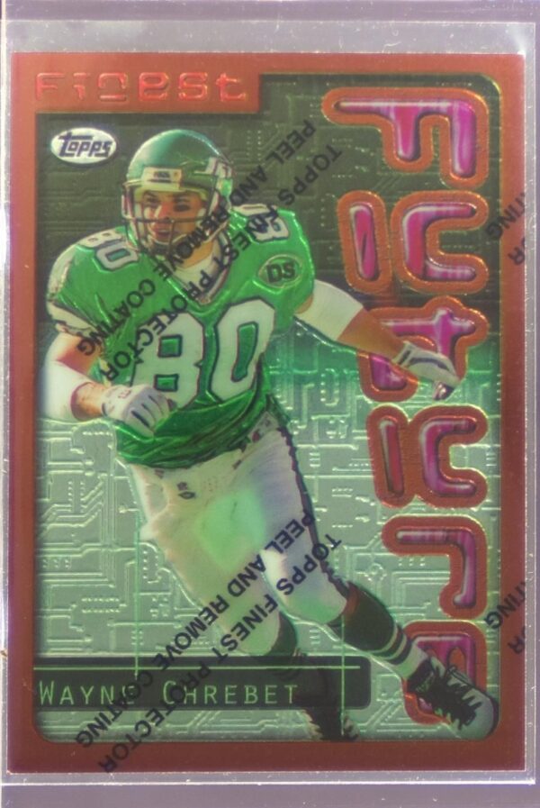 1996 Topps Finest Wayne Chrebet #76 Jets