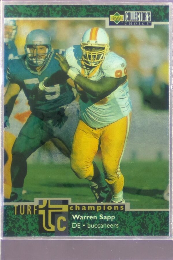 1997 Collector's Choice Warren Sapp #TC16 Buccaneers Turf Champions