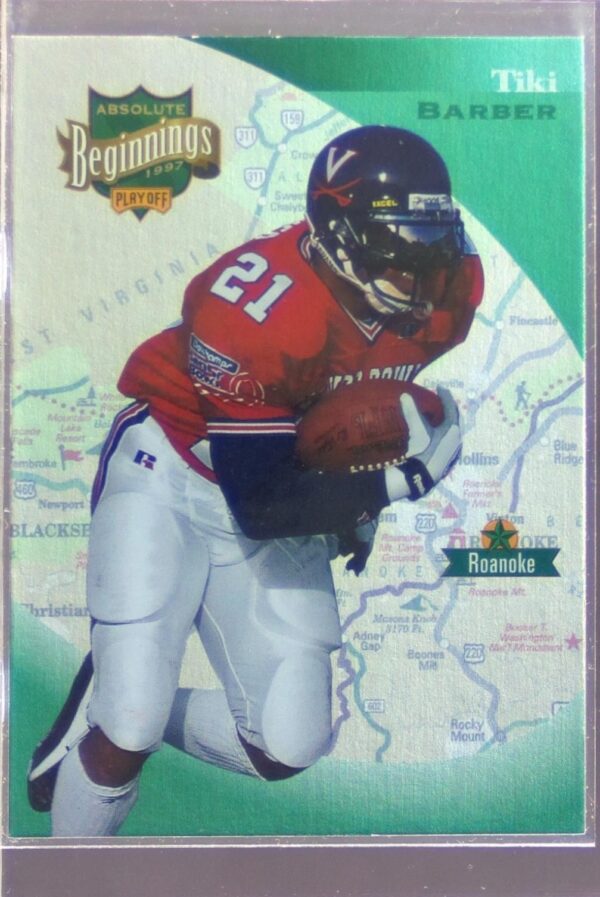 1997 Playoff Absolute Beginnings Tiki Barber RC #6 Giants