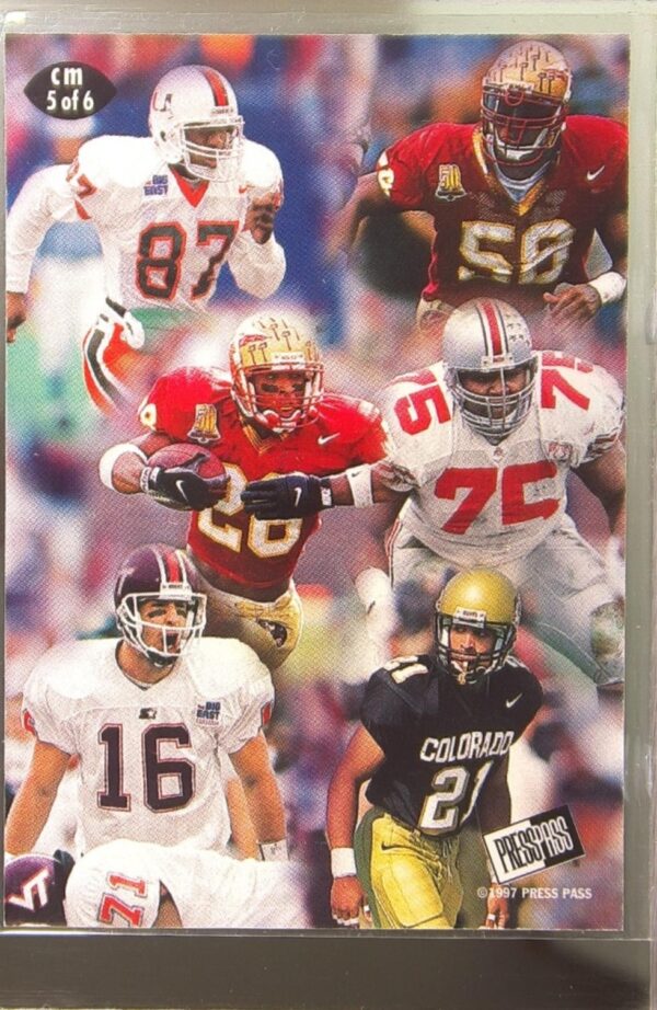 1997 Press Pass Rae Carruth #CM5 Buffaloes Can't Miss - Image 3