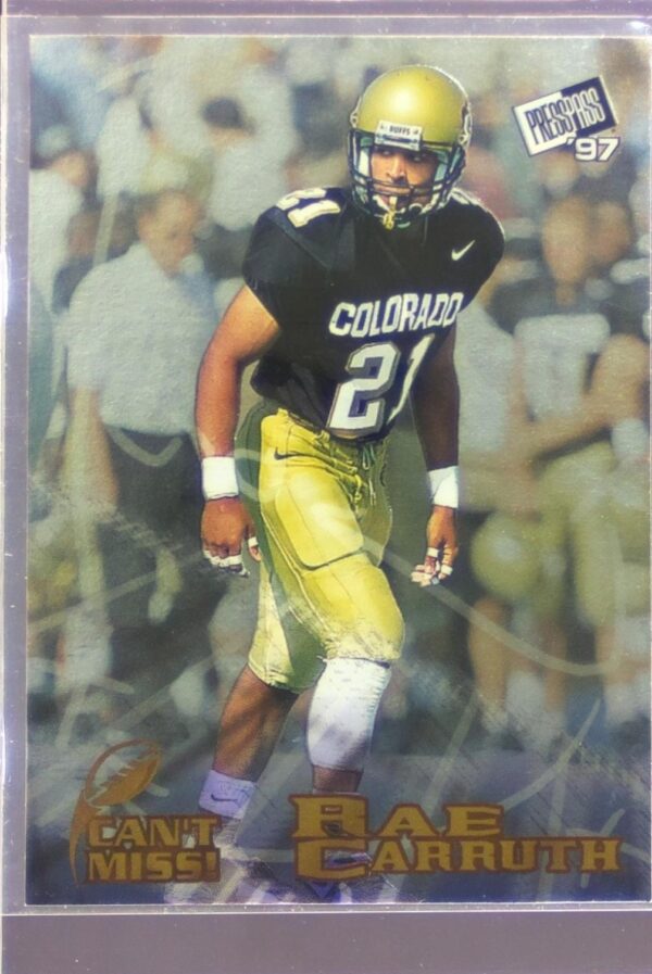 1997 Press Pass Rae Carruth #CM5 Buffaloes Can't Miss