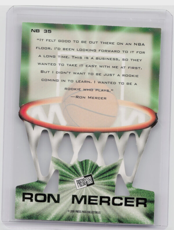 1998-99 Press Pass Ron Mercer #NB 35 Celtics Net Burners - Image 3