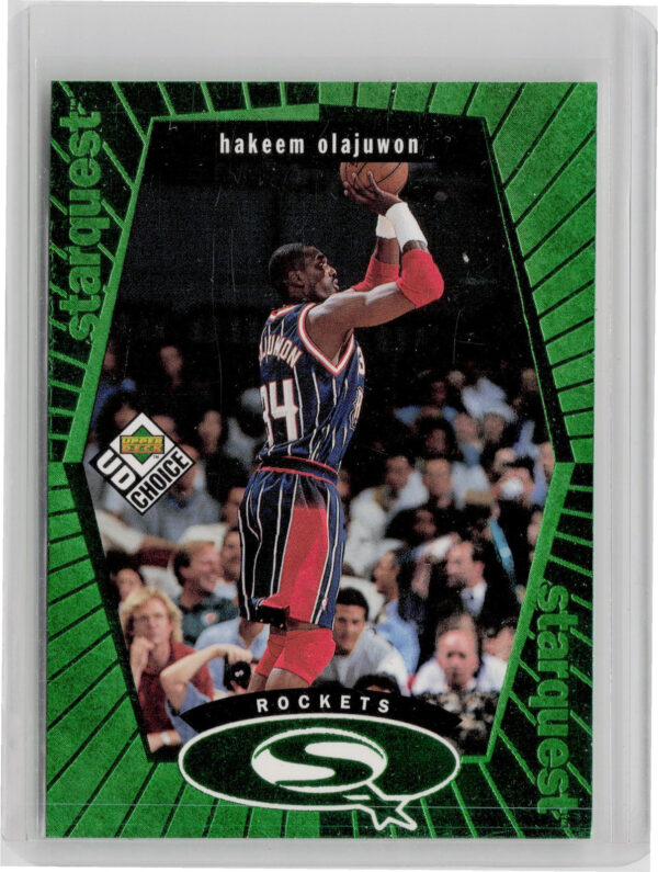 1998-99 UD Choice Hakeem Olajuwon #SQ10 Rockets StarQuest Green