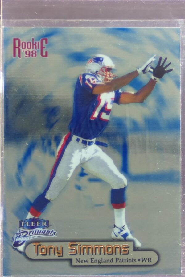 1998 Fleer Brilliants Tony Simmons RC #132 Patriots