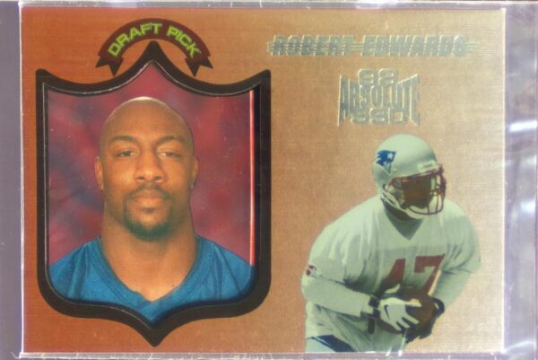 1998 Playoff Absolute SSD Hobby Robert Edwards RC #48 Patriots