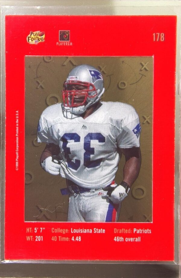 1999 Playoff Absolute SSD Kevin Faulk Red RC #178 Patriots - Image 3