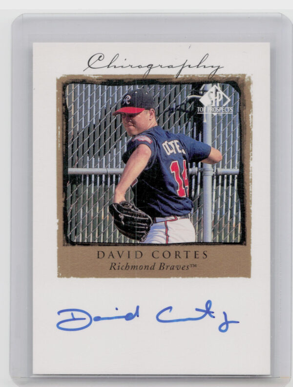 1999 SP Top Prospects David Cortes AU #DC Braves Chirography