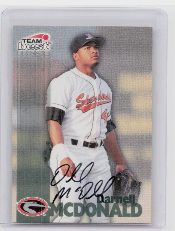 1999 Team Best Rookie Darnell McDonald AU #NNO Shorebirds Autographs