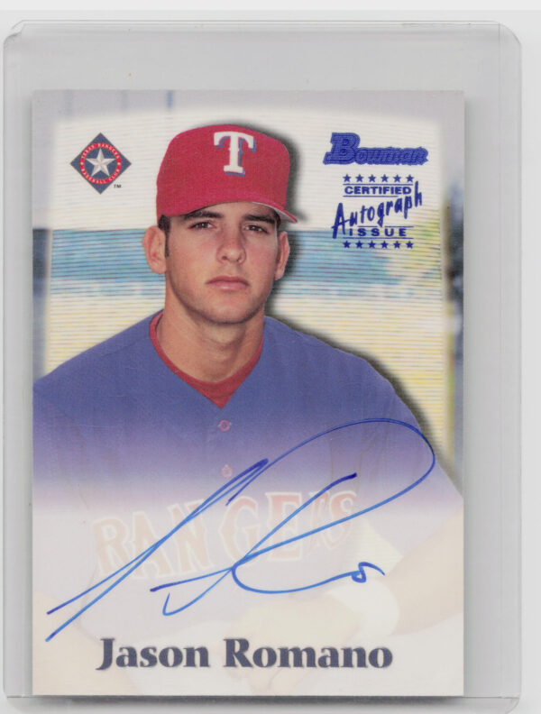 2000 Bowman Jason Romano AU #JR Rangers Autographs