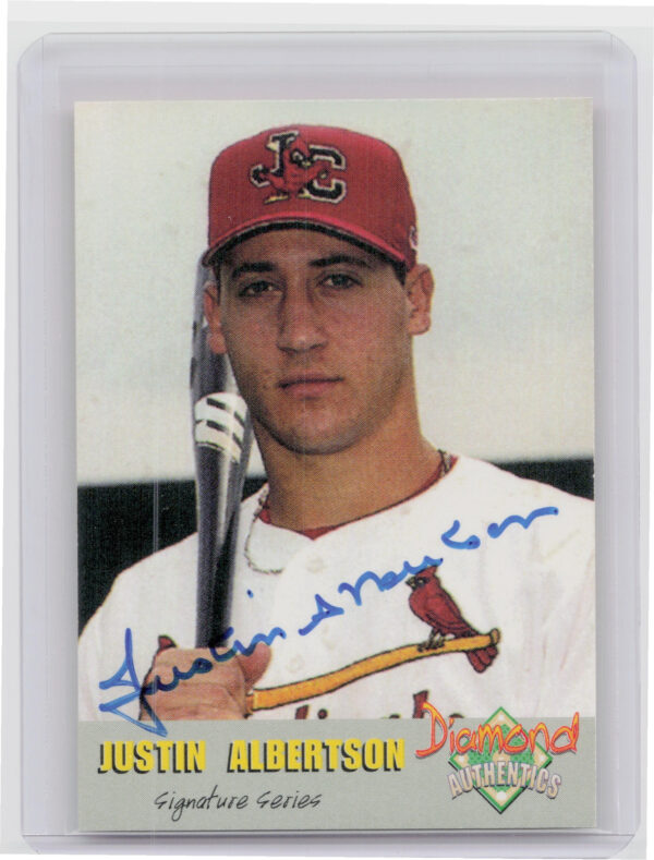 2000 Diamond Authentics Autographs Justin Albertson AU SN3250 #25 Cardinals