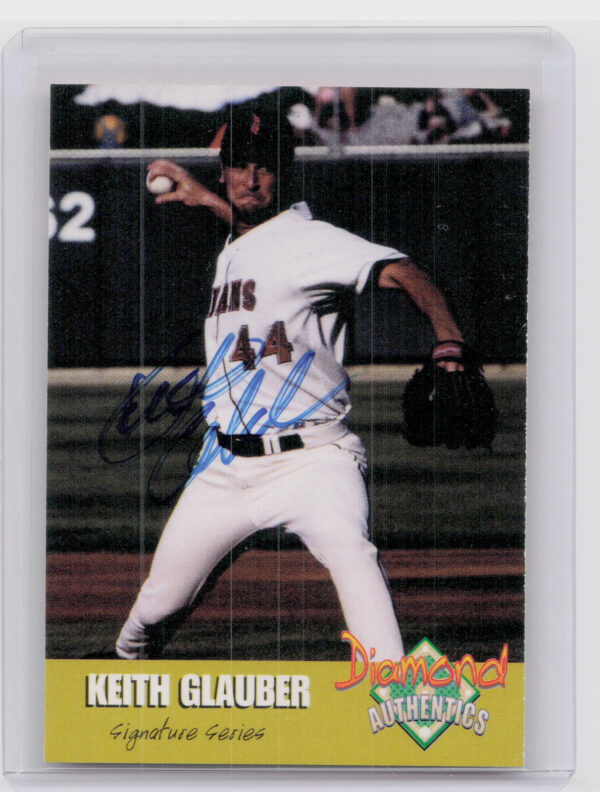 2000 Diamond Authentics Autographs Keith Glauber AU SN3250 #4 Indians