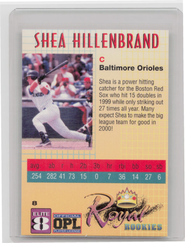 2000 Royal Rookies Shea Hillenbrand AU SN2500 #8 Sox Elite Eight Autographs - Image 3