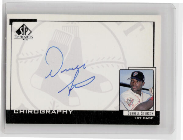 2000 SP Top Prospects Dernell Stenson AU #DS Sox Chirography