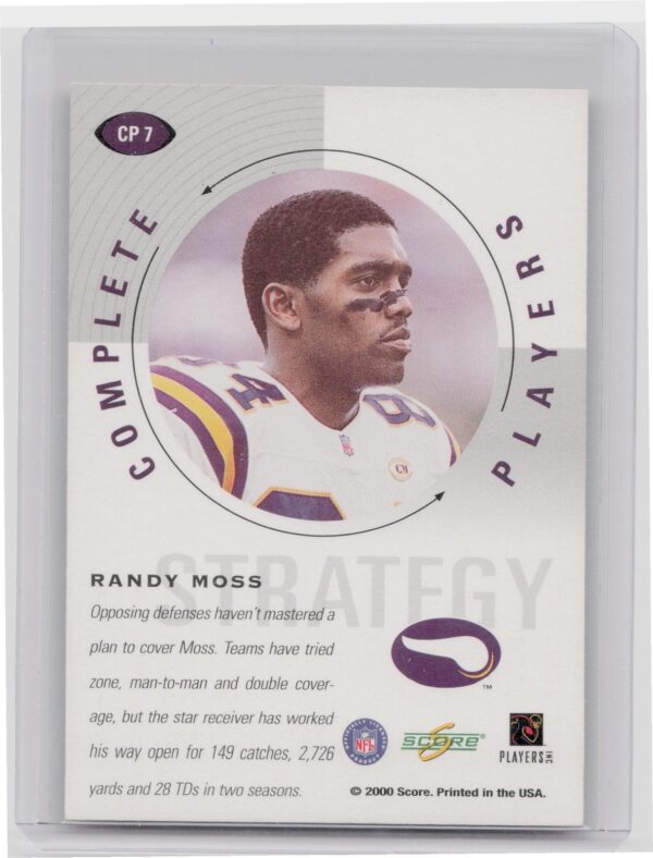 2000 Score Randy Moss #CP 7 Vikings Complete Players - Image 3