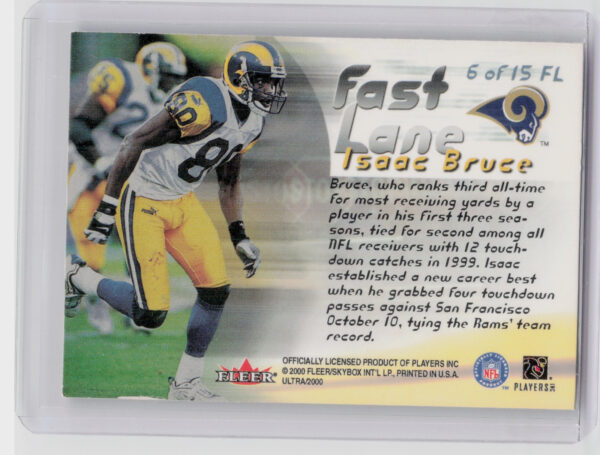 2000 Ultra Isaac Bruce #6 FL Rams Fast Lane - Image 3