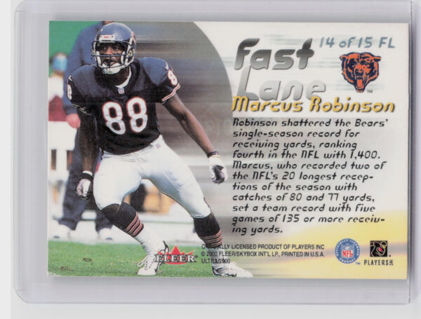 2000 Ultra Marcus Robinson #14 FL Bears Fast Lane - Image 3