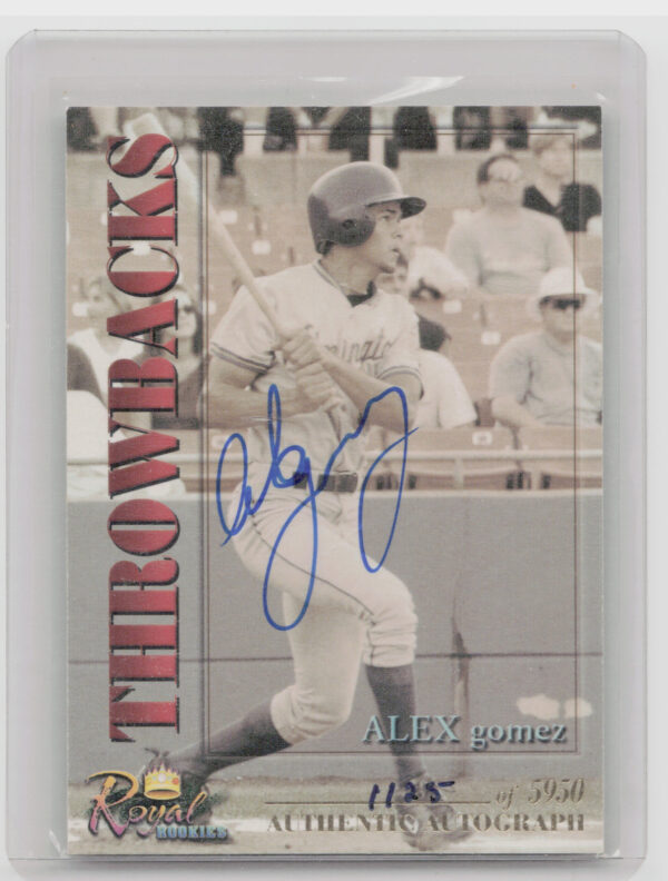 2001 Royal Rookies Throwbacks Alexis Gomez AU SN5950 #25 Royals Autographs